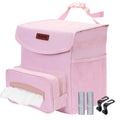 Car Trash Can with Lid and Tissue Holder - 3 Gallon Car Organizer