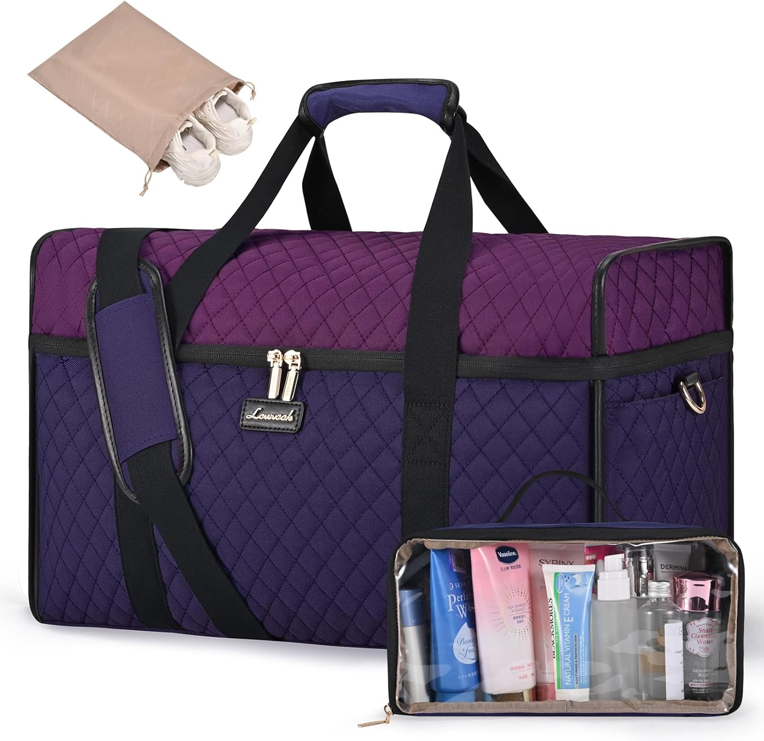 LOVEVOOK Travel Duffle Bag - Stylish Weekender & Overnight Bag