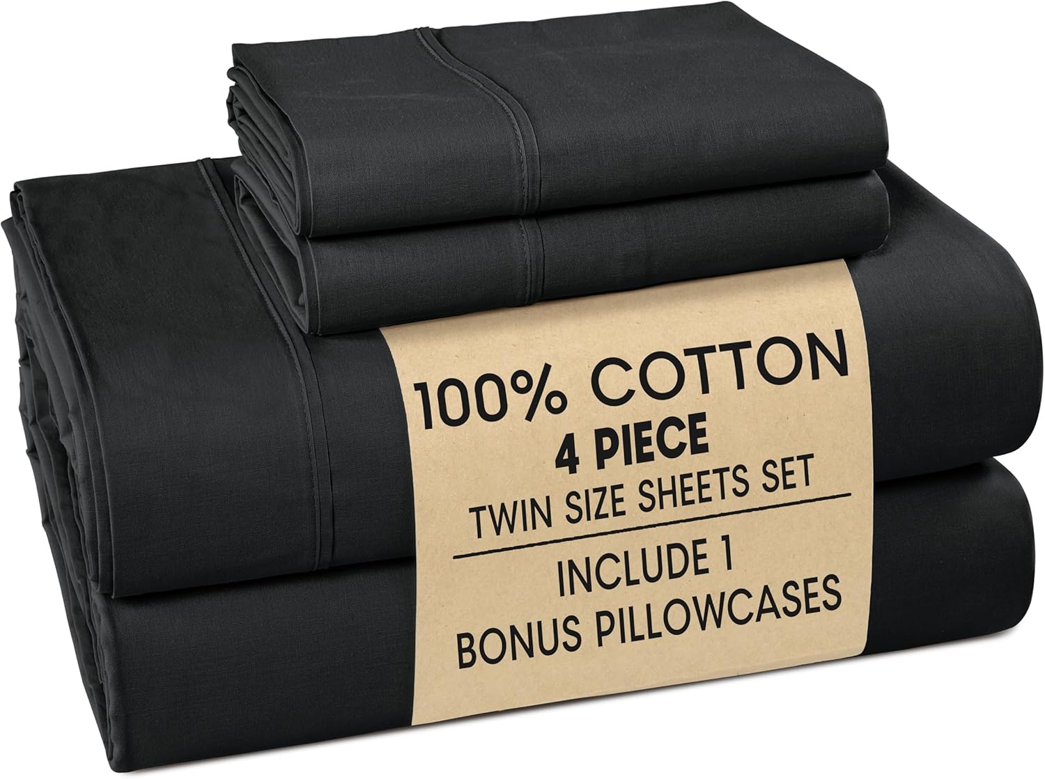 Casa Platino 100% Cotton Twin Size Sheet Set - Soft & Durable