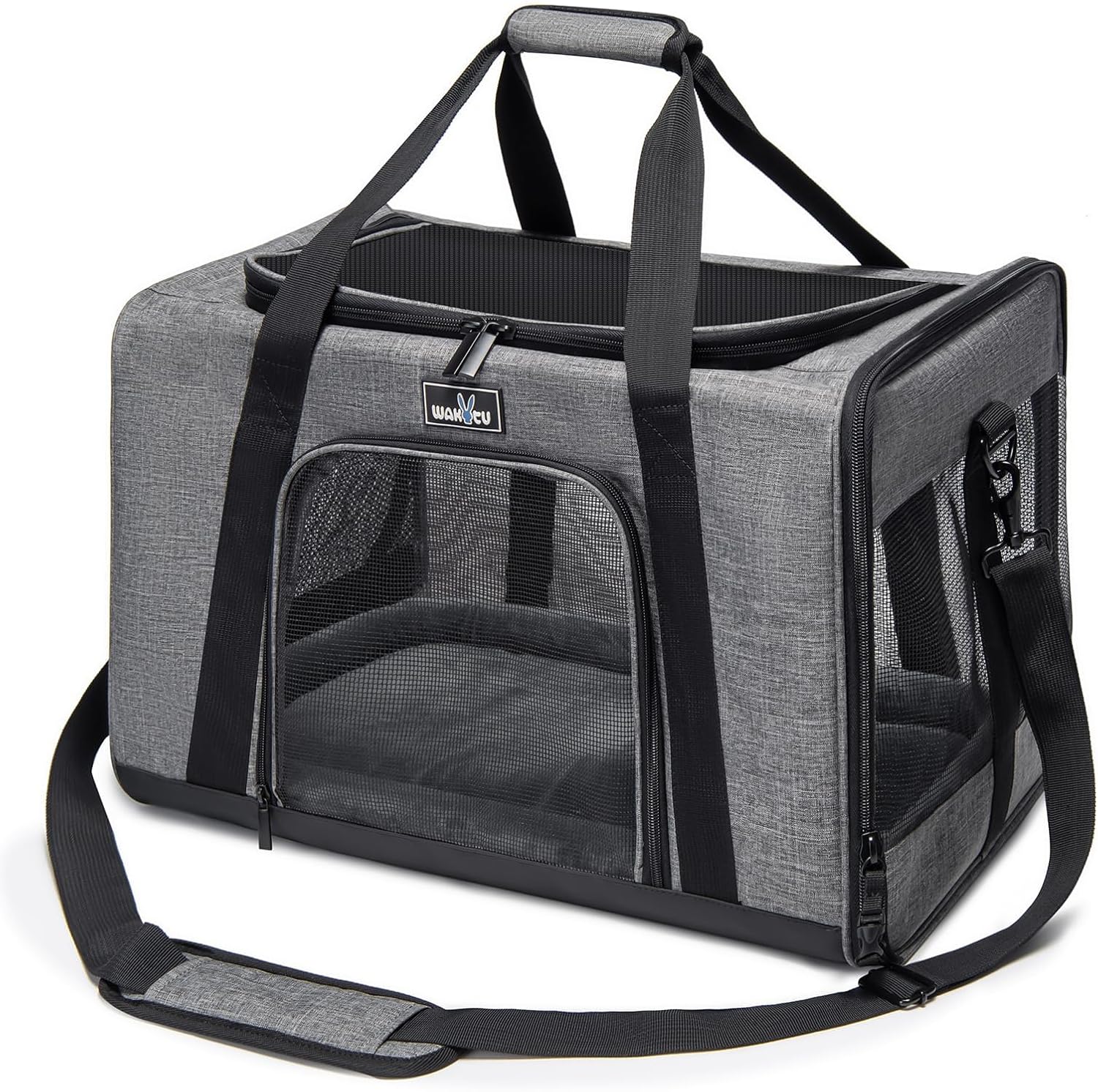 Pet Carrier for Small Cats and Dogs with 5 Mesh Windows