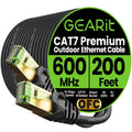 Cat7 Outdoor Ethernet Cable 200ft - Shielded SFTP, Direct Burial