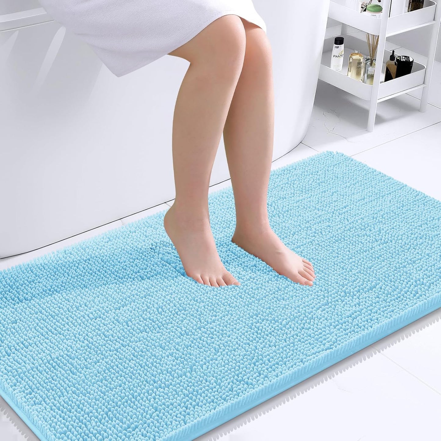 OLANLY Extra Soft Chenille Bath Rugs for Ultimate Comfort