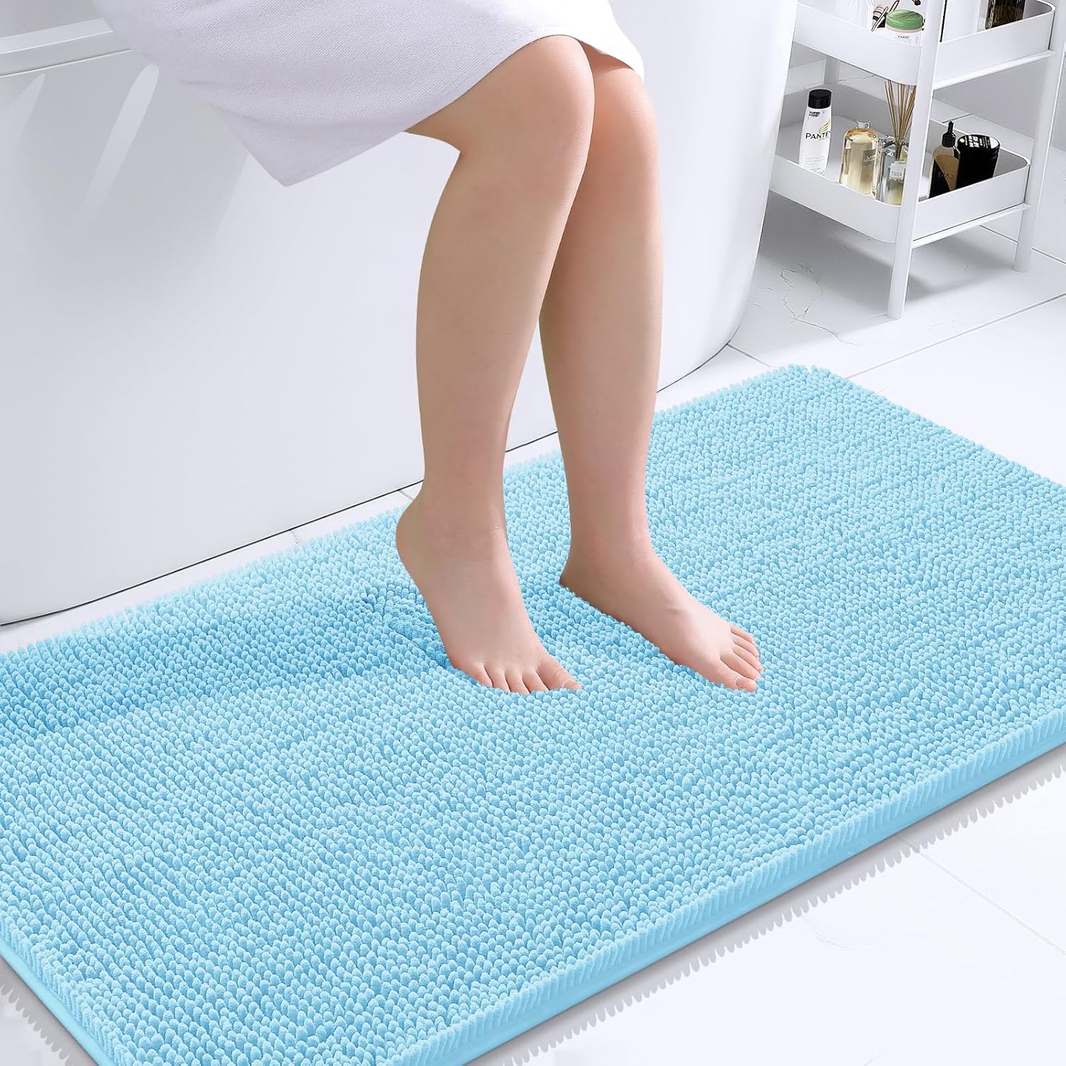 OLANLY Extra Soft Chenille Bath Rugs for Ultimate Comfort