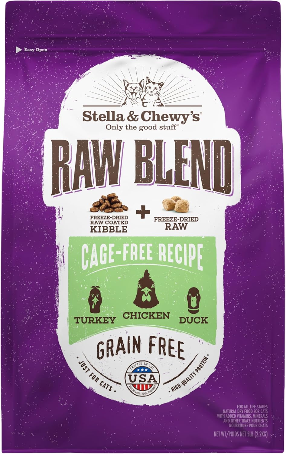 Stella & Chewy's Raw Blend Kibble Cat Food for Healthy Cats