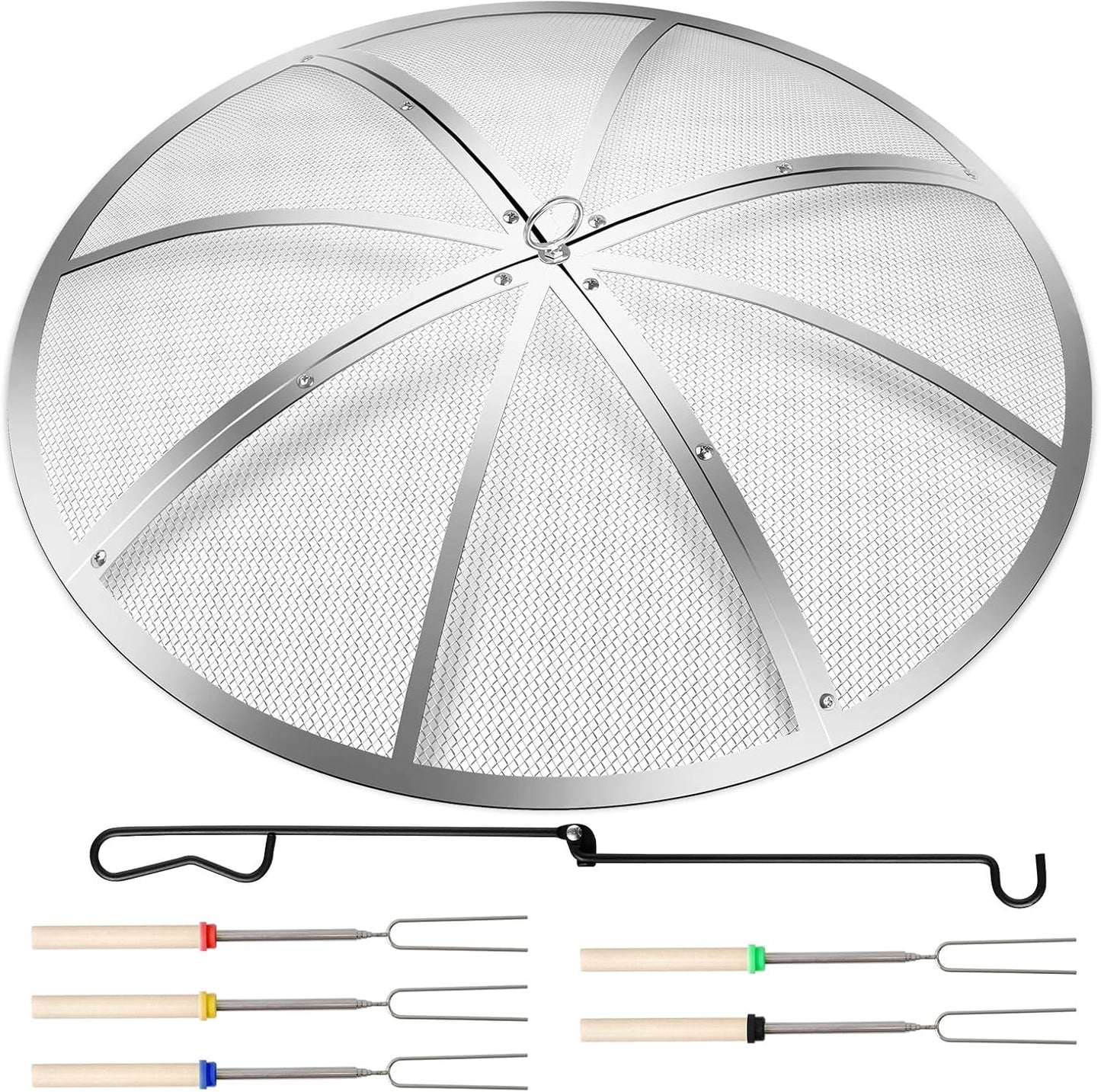 30 Inch Round Fire Pit Spark Screen for Safe Outdoor Fun