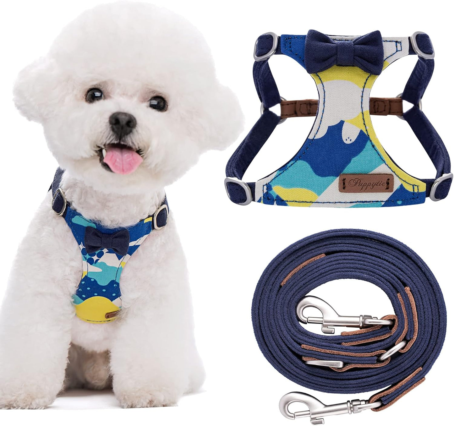 Puppytie No Pull Small Dog Harness with Multifunction Leash
