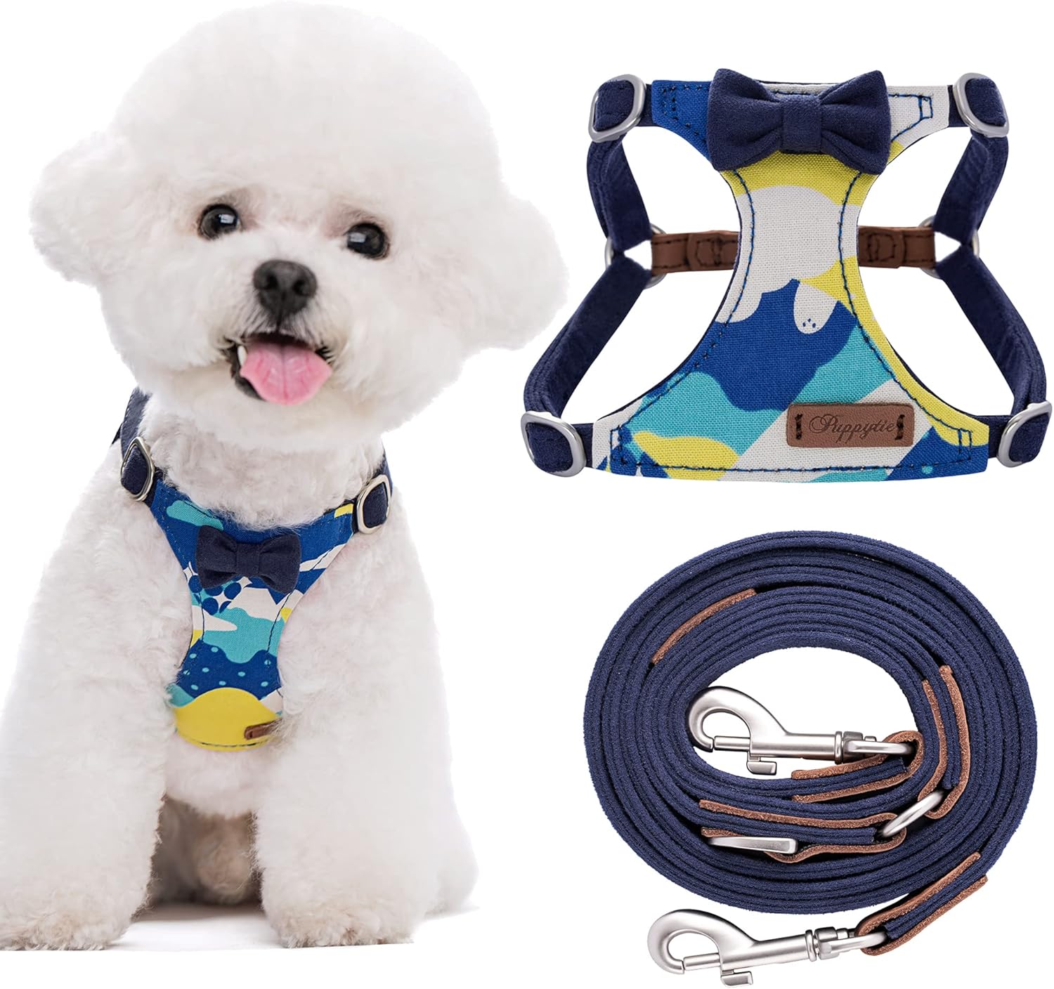 Puppytie No Pull Small Dog Harness with Multifunction Leash
