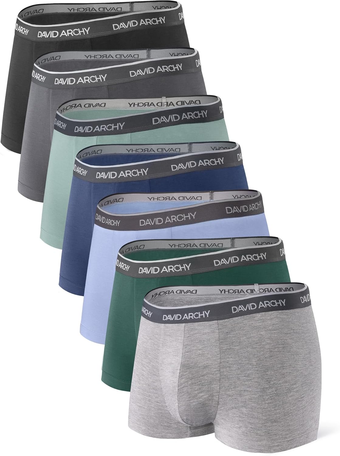 DAVID ARCHY Mens Trunks Underwear Soft Breathable Rayon Comfort