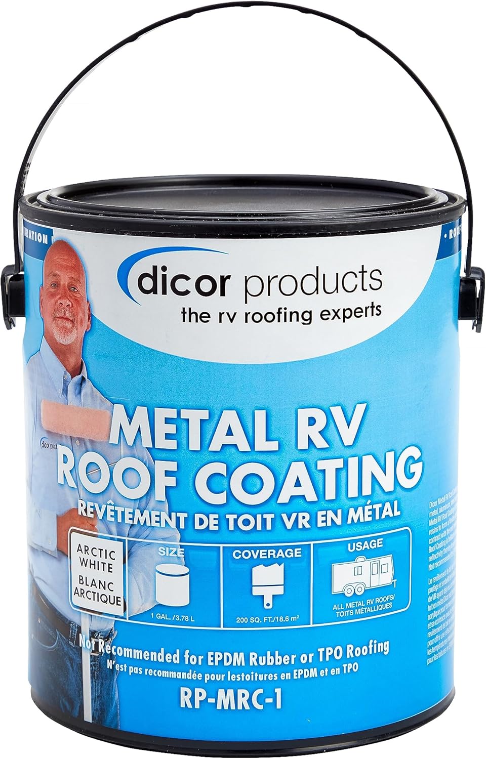 Dicor RP-MRC-1 Acrylic Coating for Metal RV Roofing - White