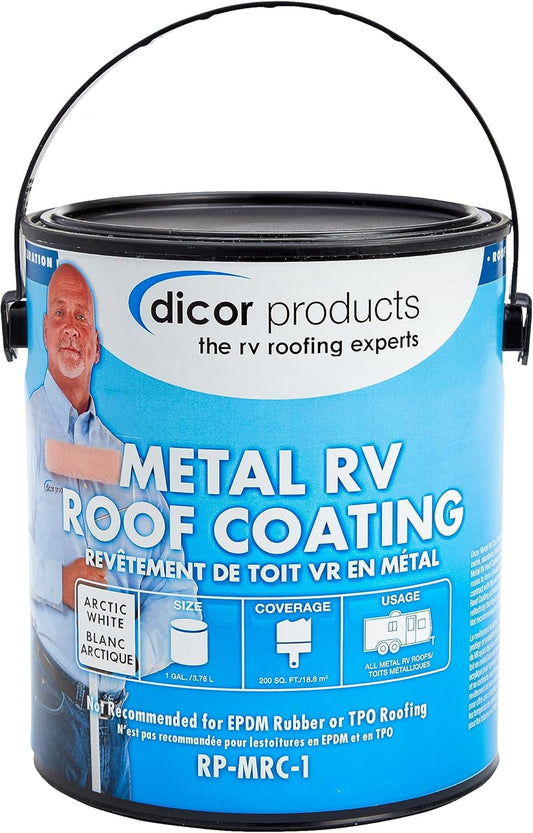 Dicor RP-MRC-1 Acrylic Coating for Metal RV Roofing - White