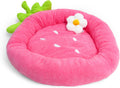 TONBO Soft Plush Strawberry Dog Cat Bed for Cozy Comfort
