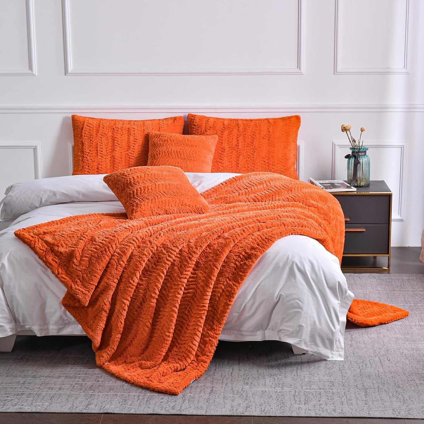 YUSOKI Luxury Faux Fur Twin XL Blanket for Cozy Comfort