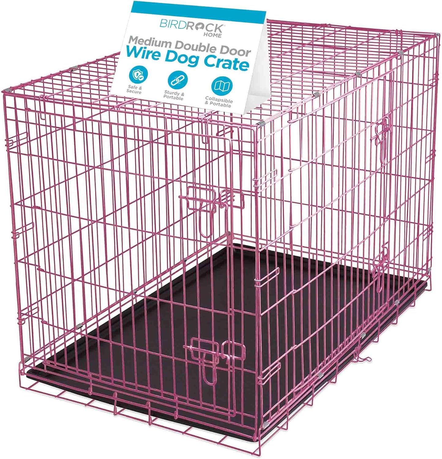 Internet's Best Wire Dog Crate - Secure Double Door Design