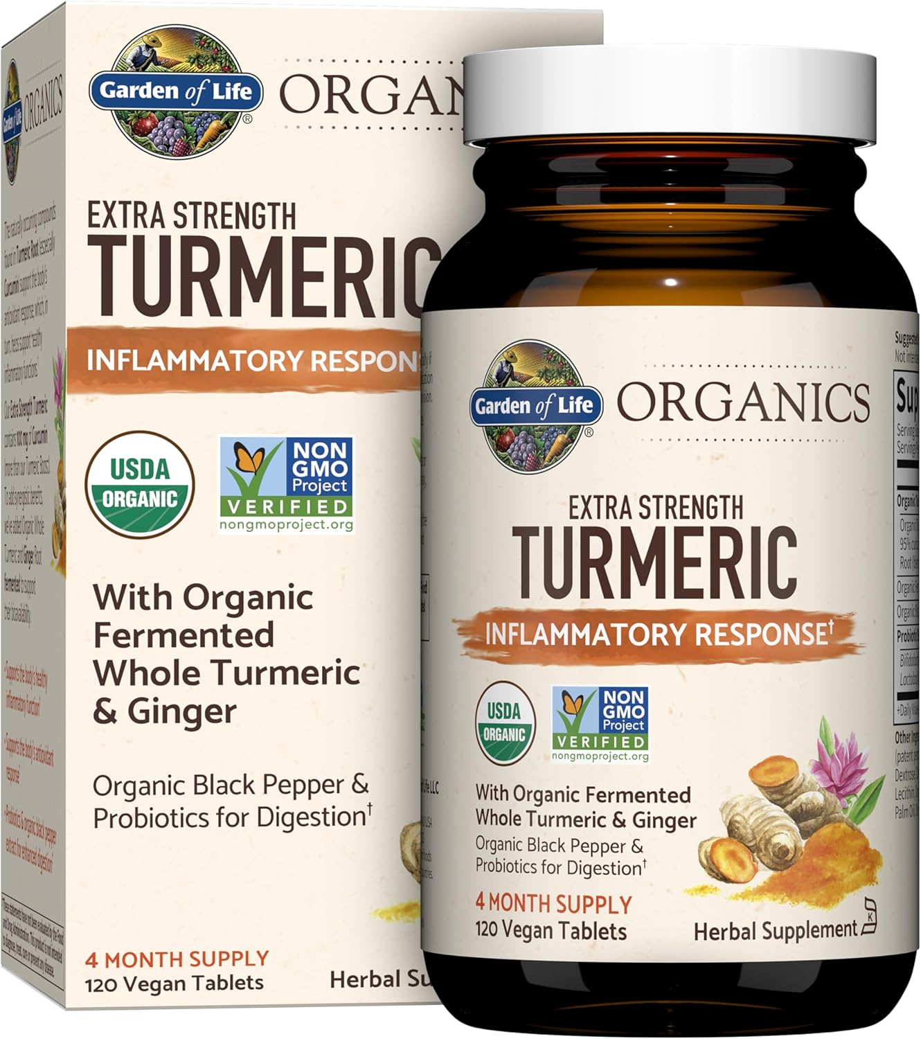 Garden of Life Organics Extra Strength Turmeric for Inflammation