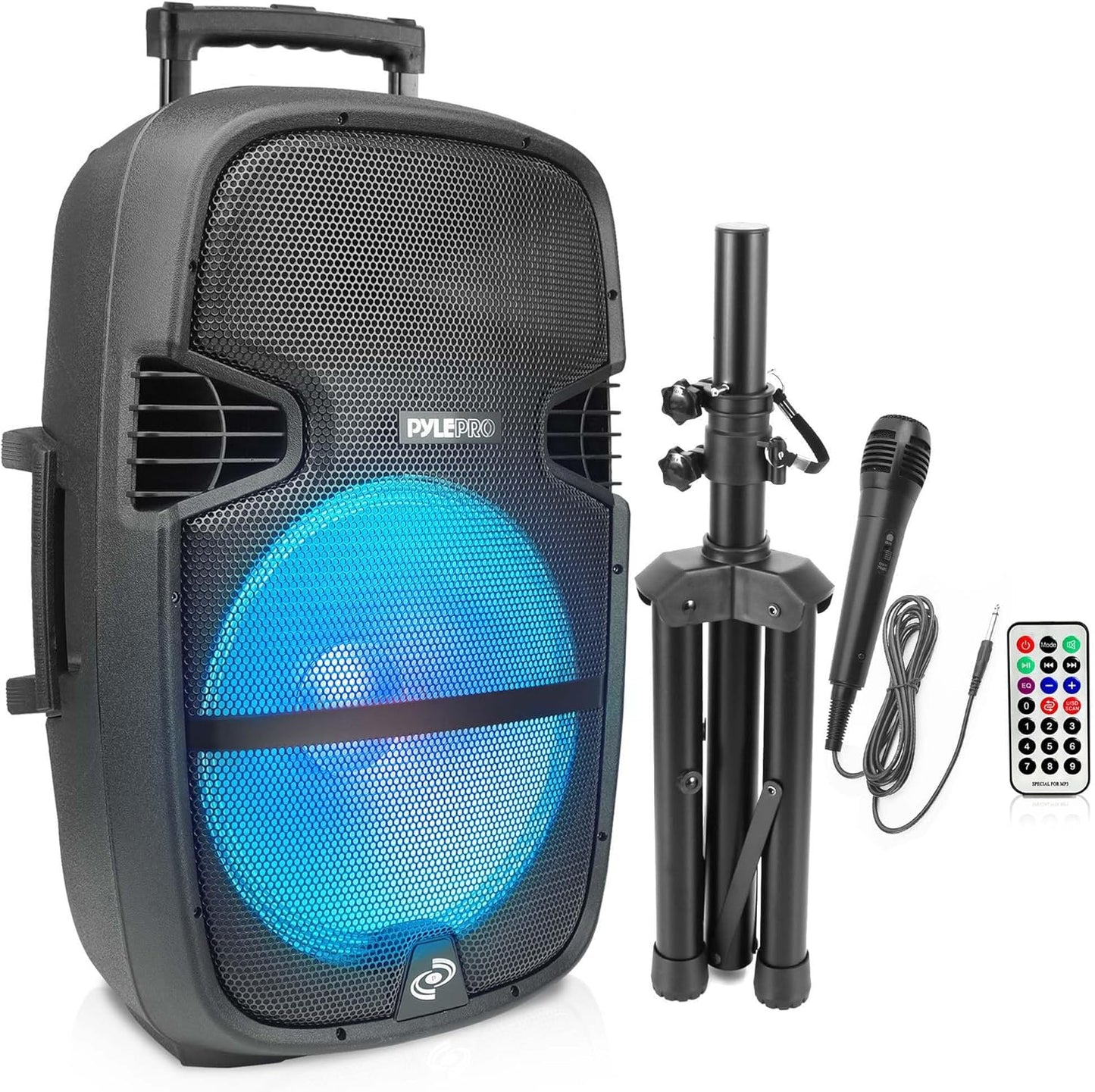 Pyle Portable Bluetooth PA Speaker System with 15in Subwoofer