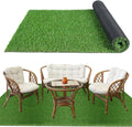 XLX TURF Indoor Outdoor Fake Grass Rug 6FT x 10FT - Low Pile Durable