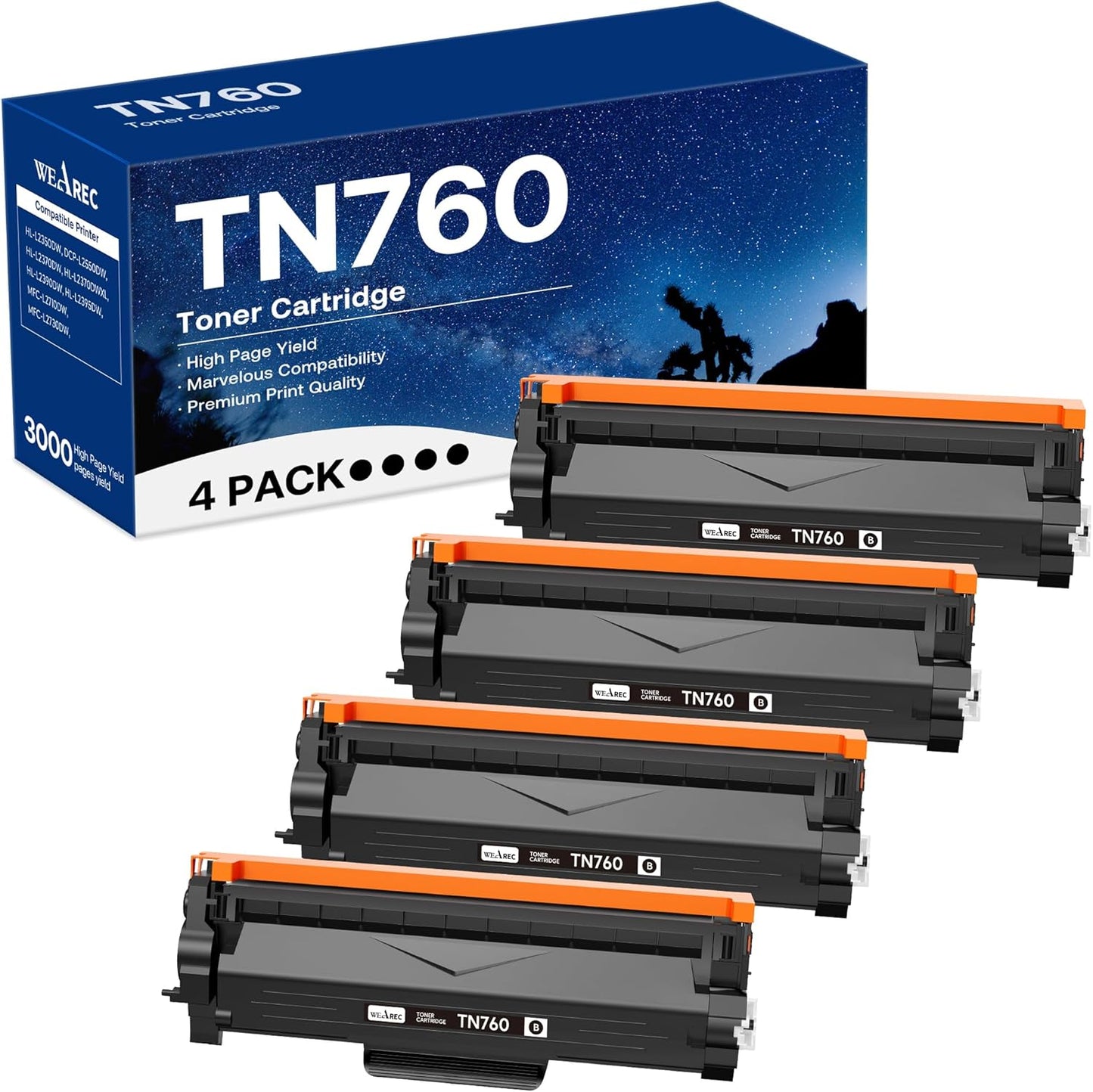 Compatible Toner Cartridge Replacement for Brother TN760 TN730