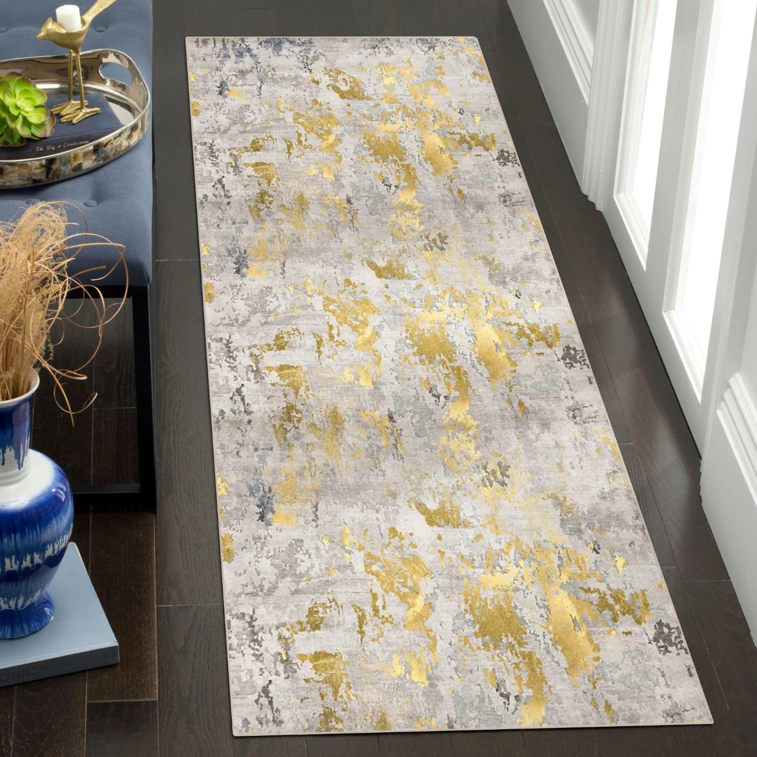 vivorug Runner Rug 2ftx7ft Machine Washable Non-Slip for Hallways
