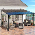 10ft x 14ft Pergola with Sloped Roof for Outdoor Patio Use