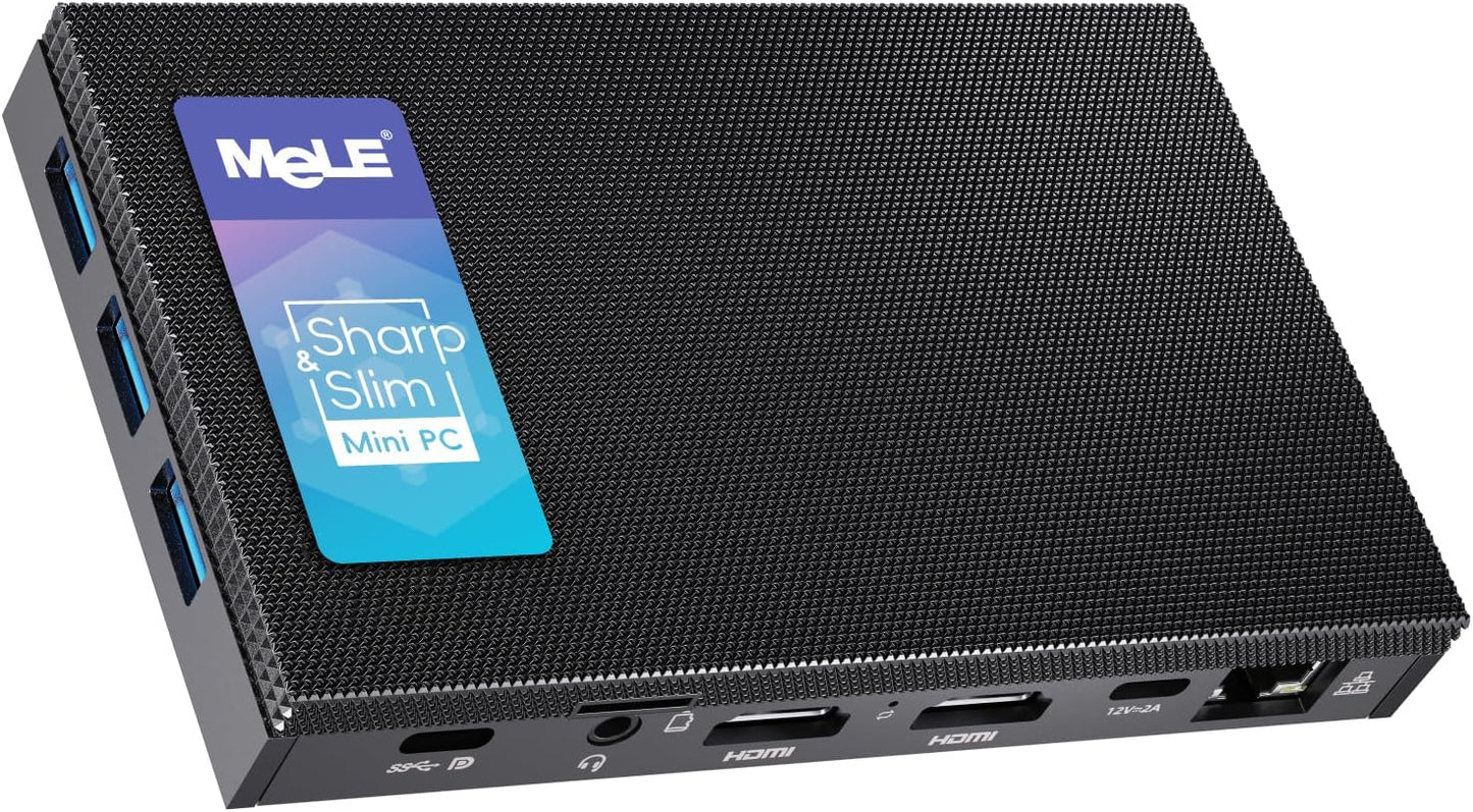 MeLE Quieter3C Fanless Mini PC for Office and Home Use