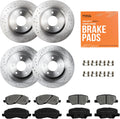 Max Advanced Brakes Front & Rear Brake Kit Compatible With Mitsubishi