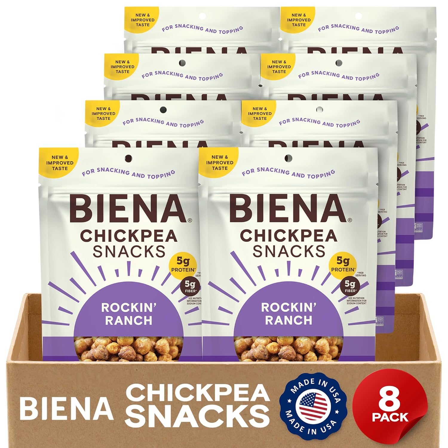 Crunchy Roasted Chickpeas - High Fiber Vegan Protein Snacks
