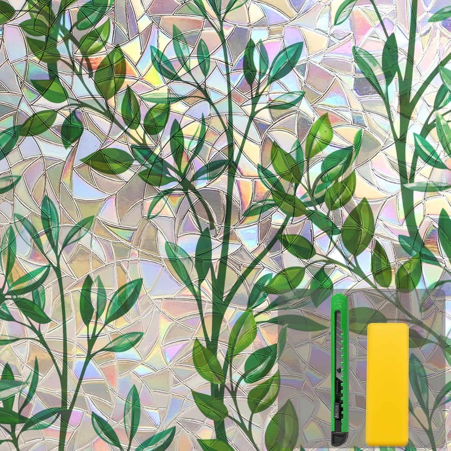 Niviy Stained Glass Window Film for Privacy and Decoration