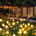 Solar Garden Lights 8 Pack 64LED Firefly Lights - Swaying Warm White