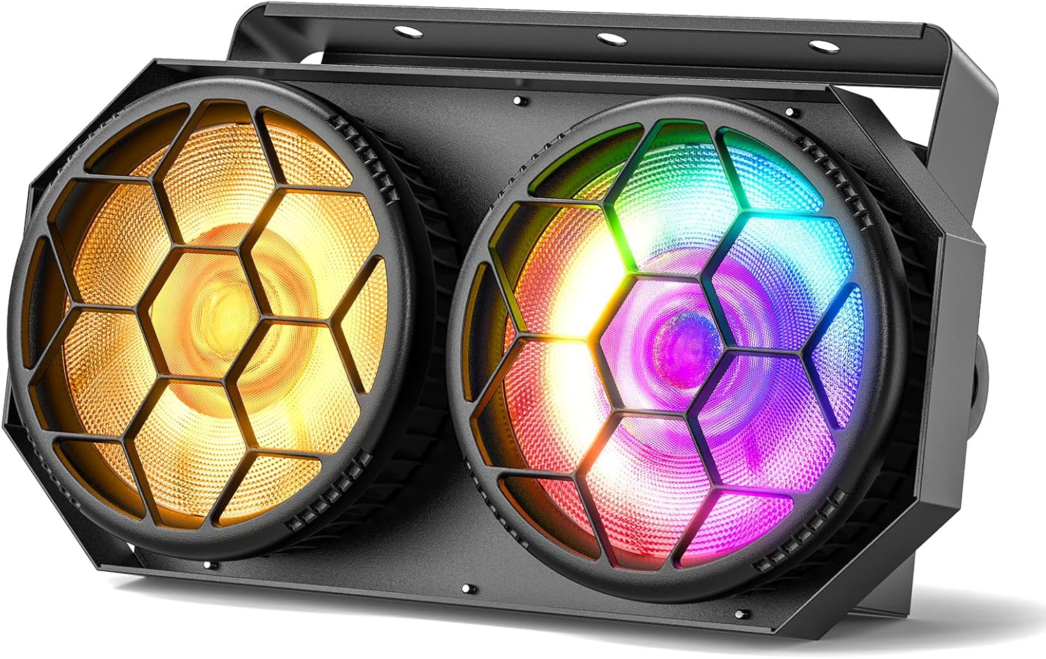 Stage Lights Spotlight with 2x100W COB and 48 RGB Blinder Lights
