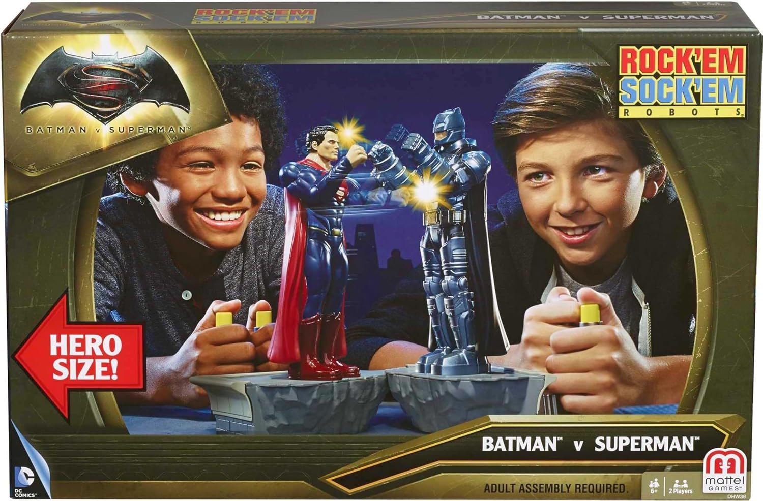 Batman vs Superman Rock 'Em Sock 'Em Robots Action Game Fun