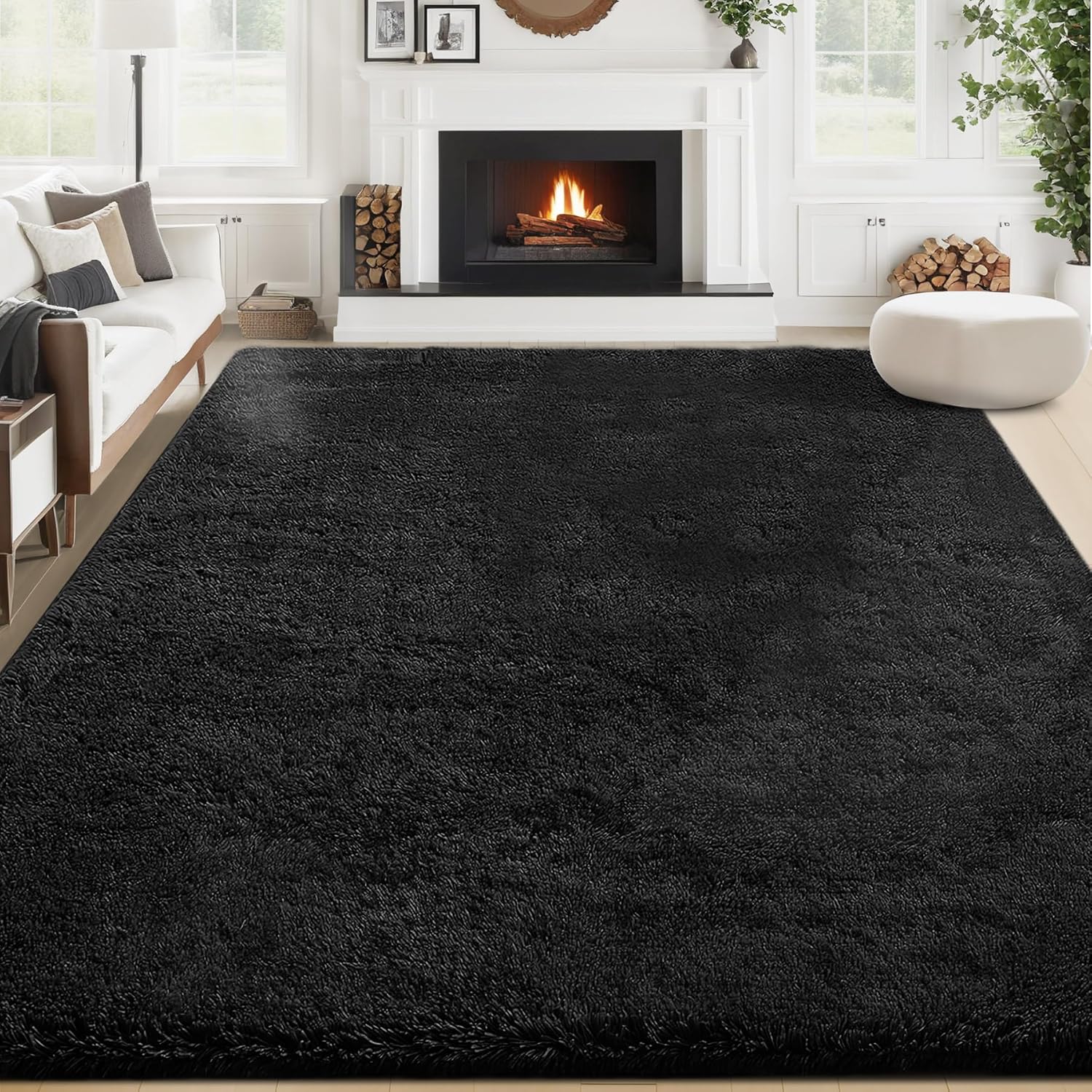 6x9 Area Rug for Living Room: Fluffy Shag Soft Washable Rug