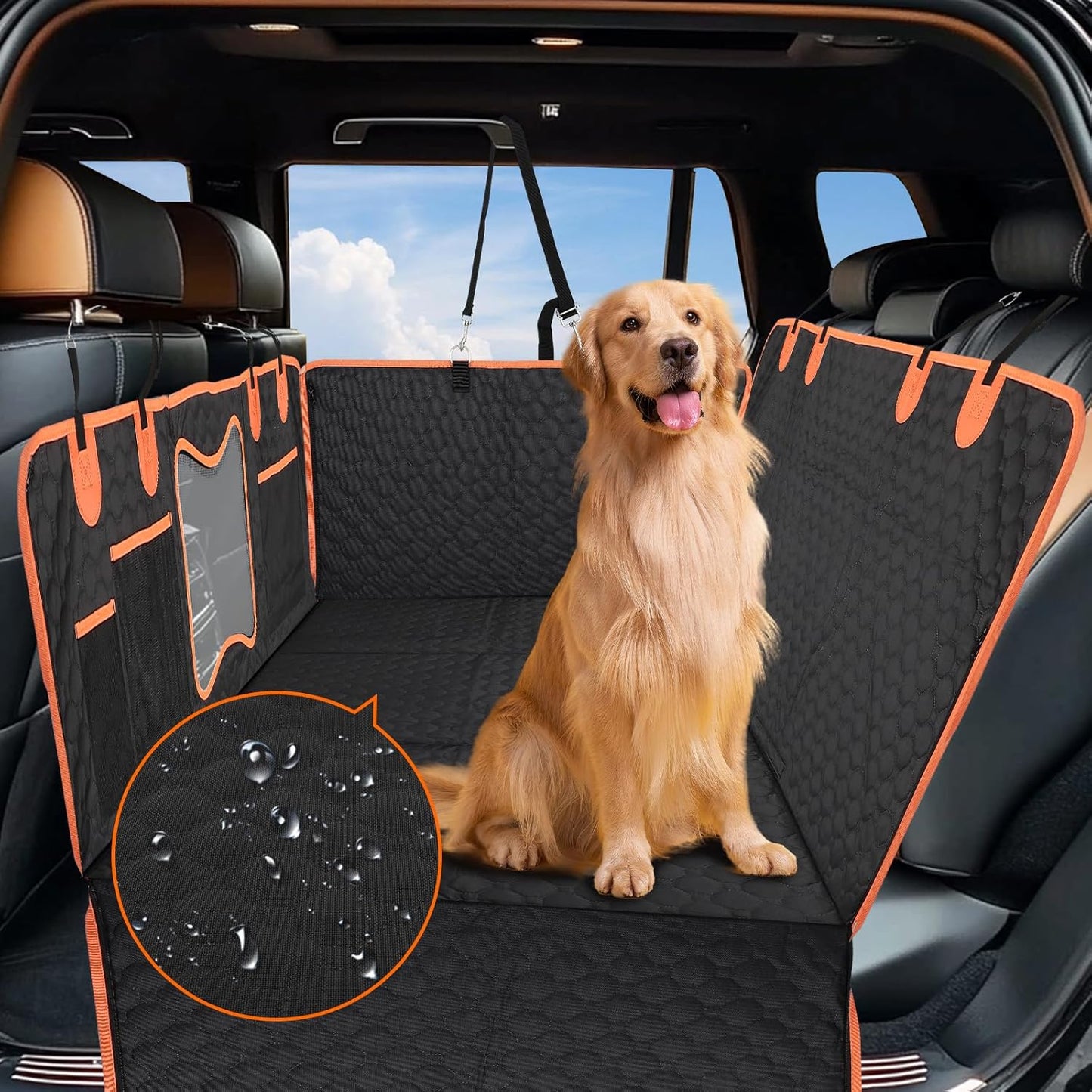 FAHKNS Dog Car Seat Cover - Waterproof & Scratch-Resistant