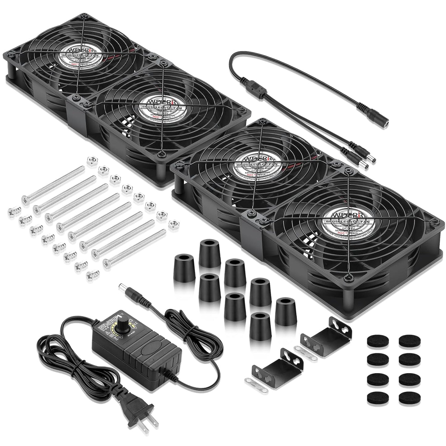 High Airflow 120mm Server Rack Fans for DIY Cooling Solutions
