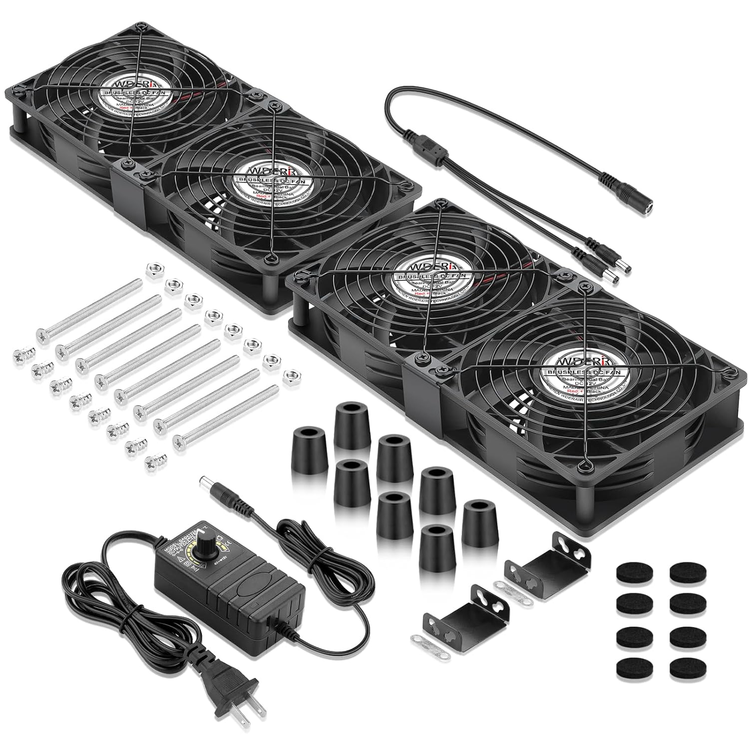 High Airflow 120mm Server Rack Fans for DIY Cooling Solutions