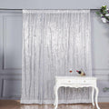 Efavormart 8ft Silver Sequin Photo Booth Backdrop - Seamless Glamour