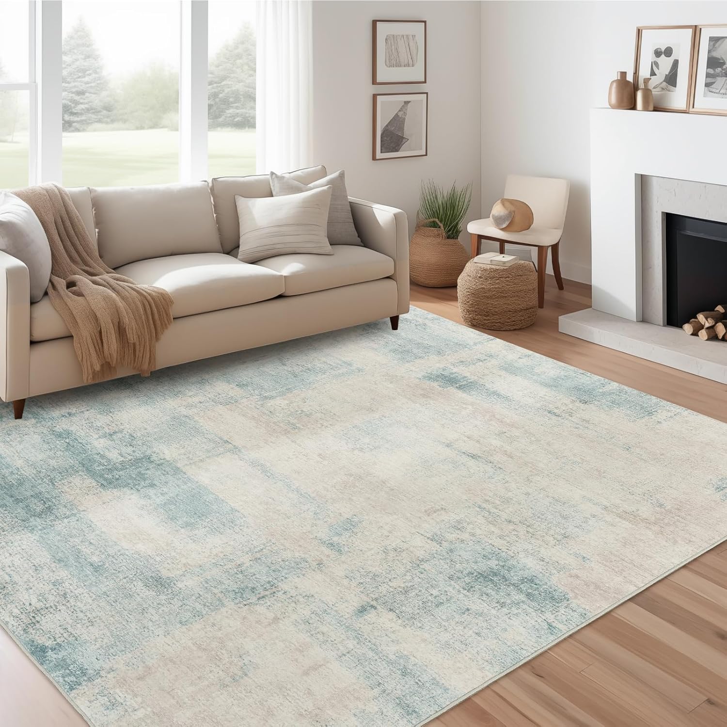 Zesthome 5x7 Area Rugs - Soft, Stain Resistant, Modern Design