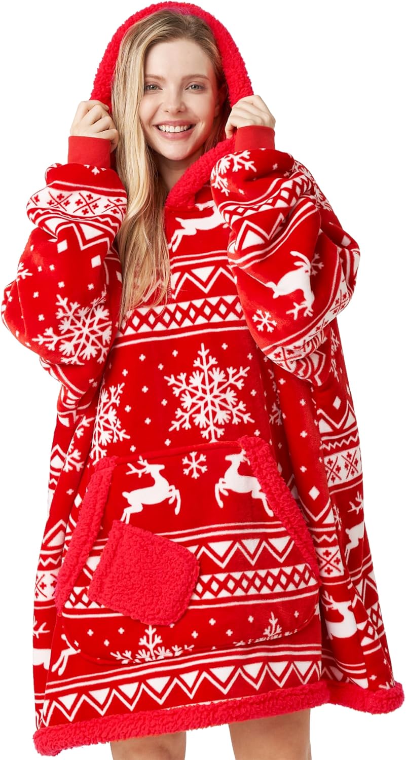 Giggling Getup Wearable Blanket Hoodie for Cozy Comfort