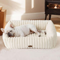 Bedsure Cute Dog Bed Medium Size Dog - Plush Orthopedic 30x24x8in