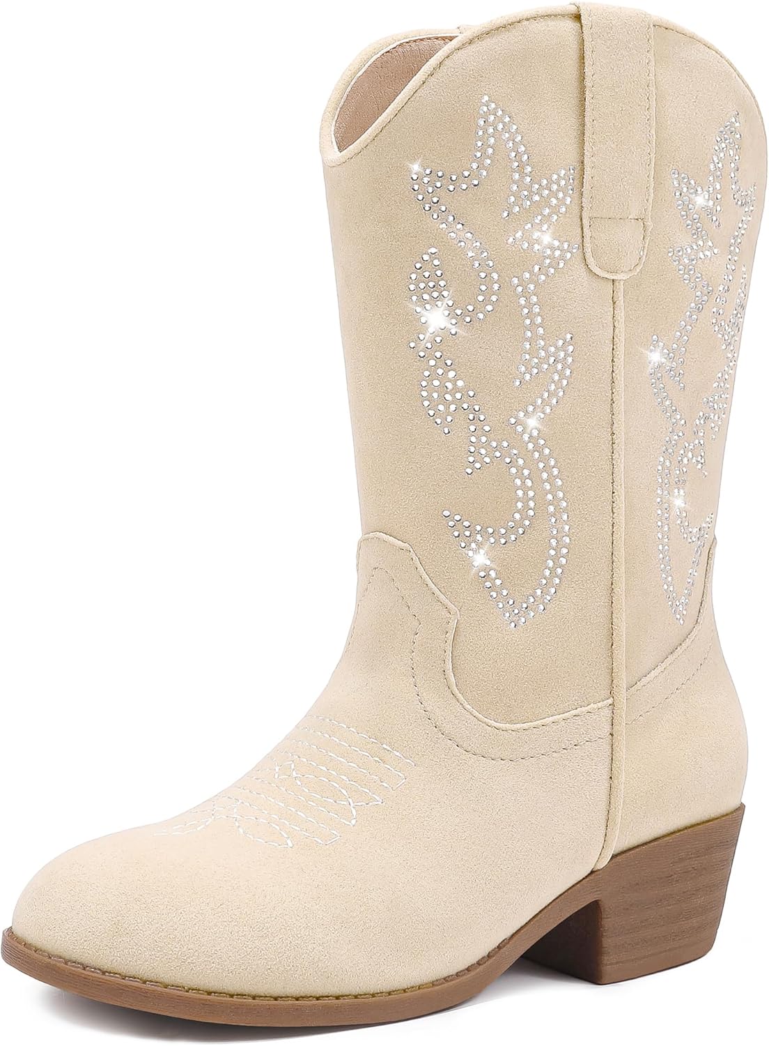 Cowboy Boots for Girls Pointed Toe Mid Calf Western Style