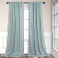 Aqua Curtains 108 in Linen Blend Panels - Light Filtering Elegance