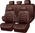 3D Foam PU Leather All Brown Car Seat Covers Full Set - Comfortable