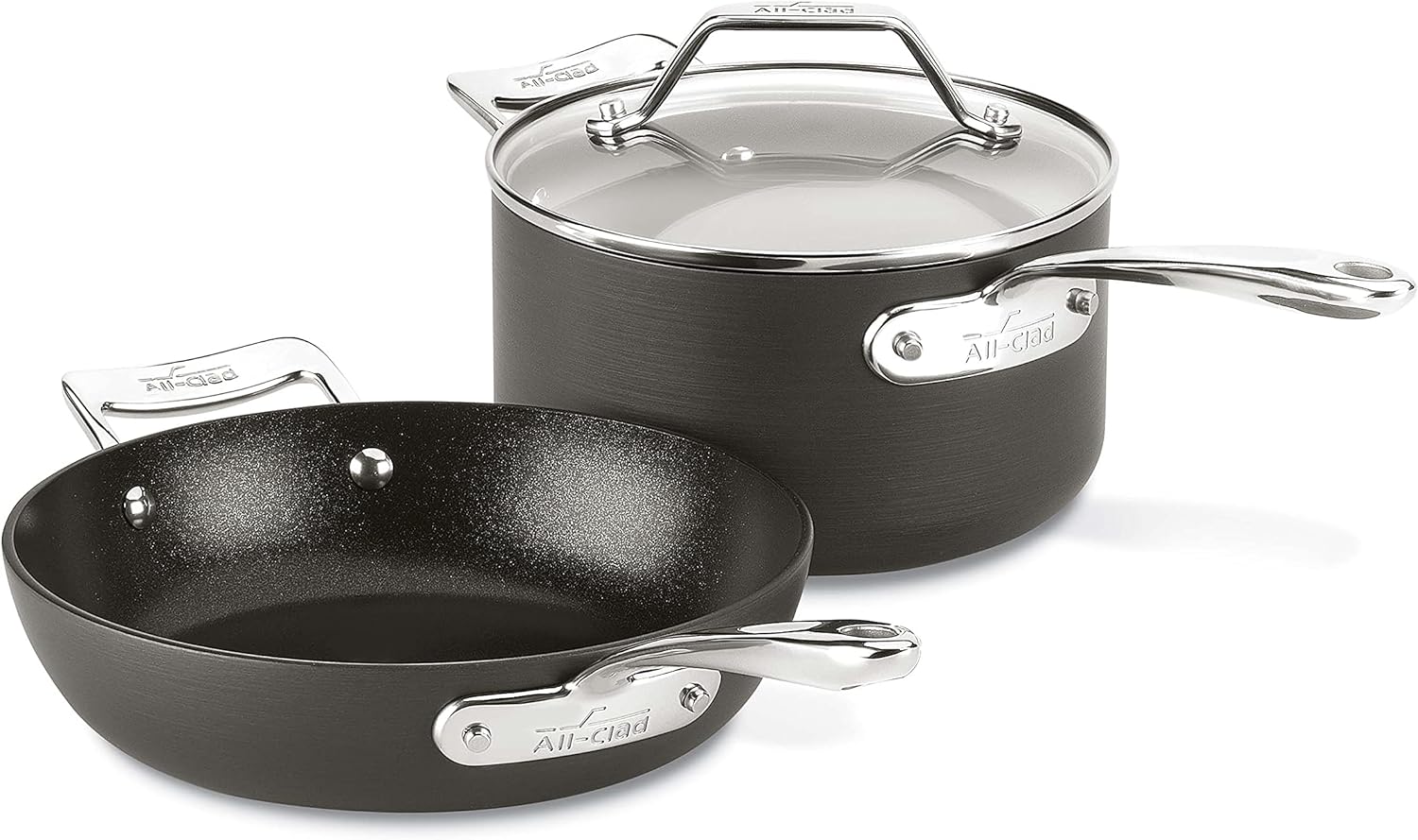 All-Clad Essentials Nonstick Fry & Sauce Pan Set for Cooking