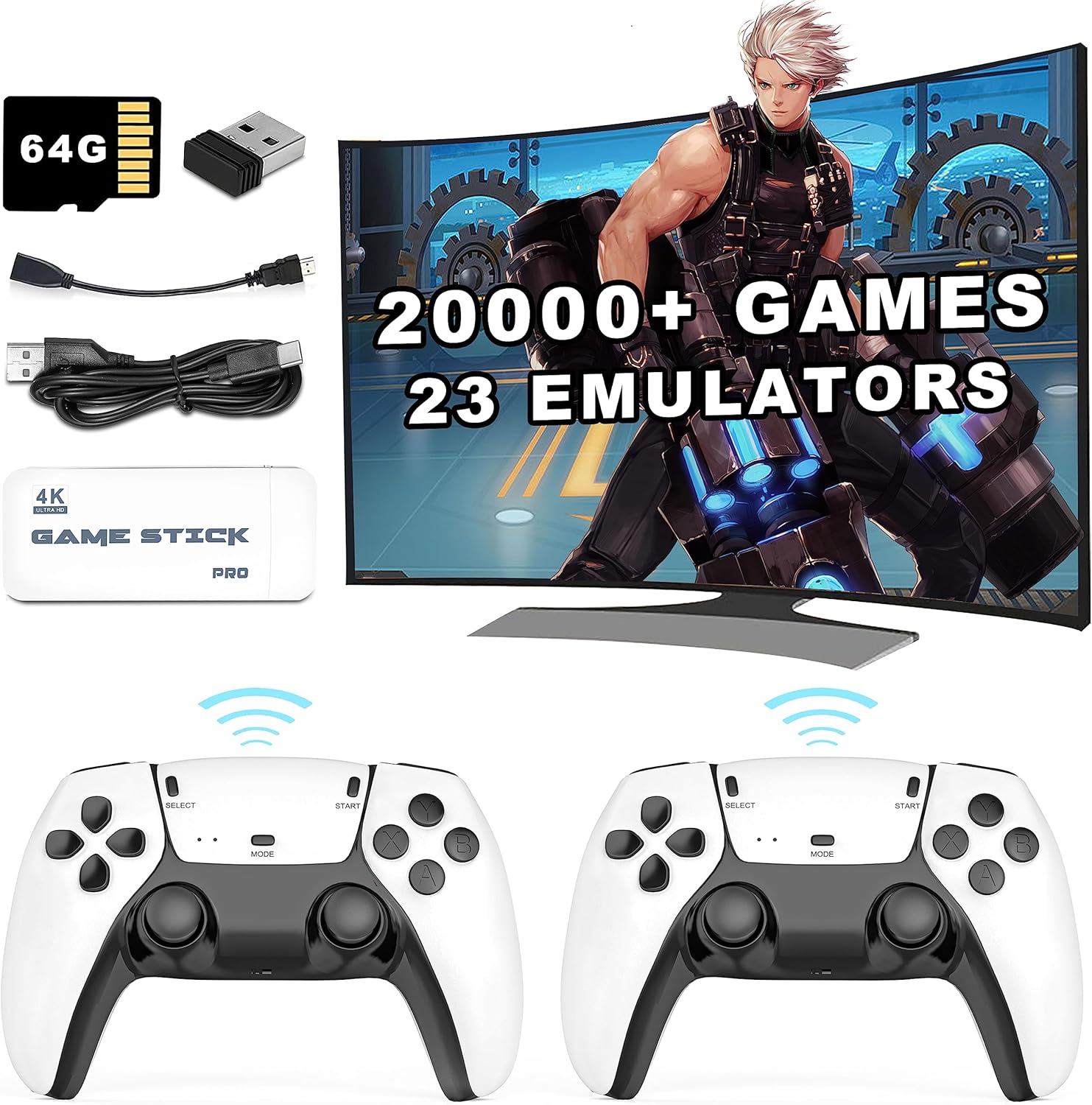 20000+ Games Retro Wireless Game Stick for Endless Fun