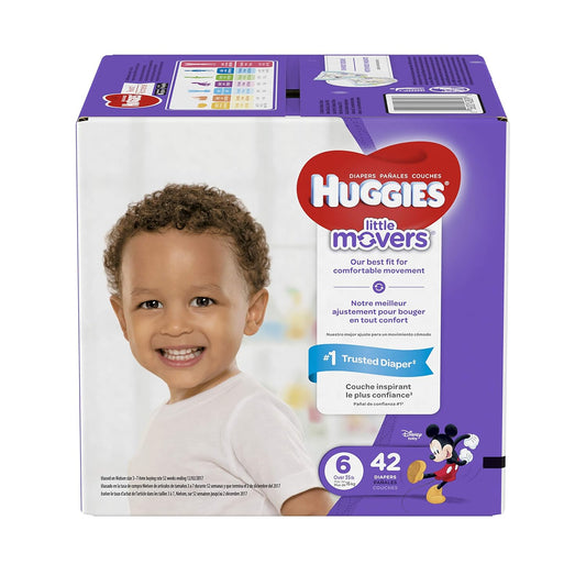 HUGGIES Little Movers Diapers Size 6 - 12-Hour Leak Protection