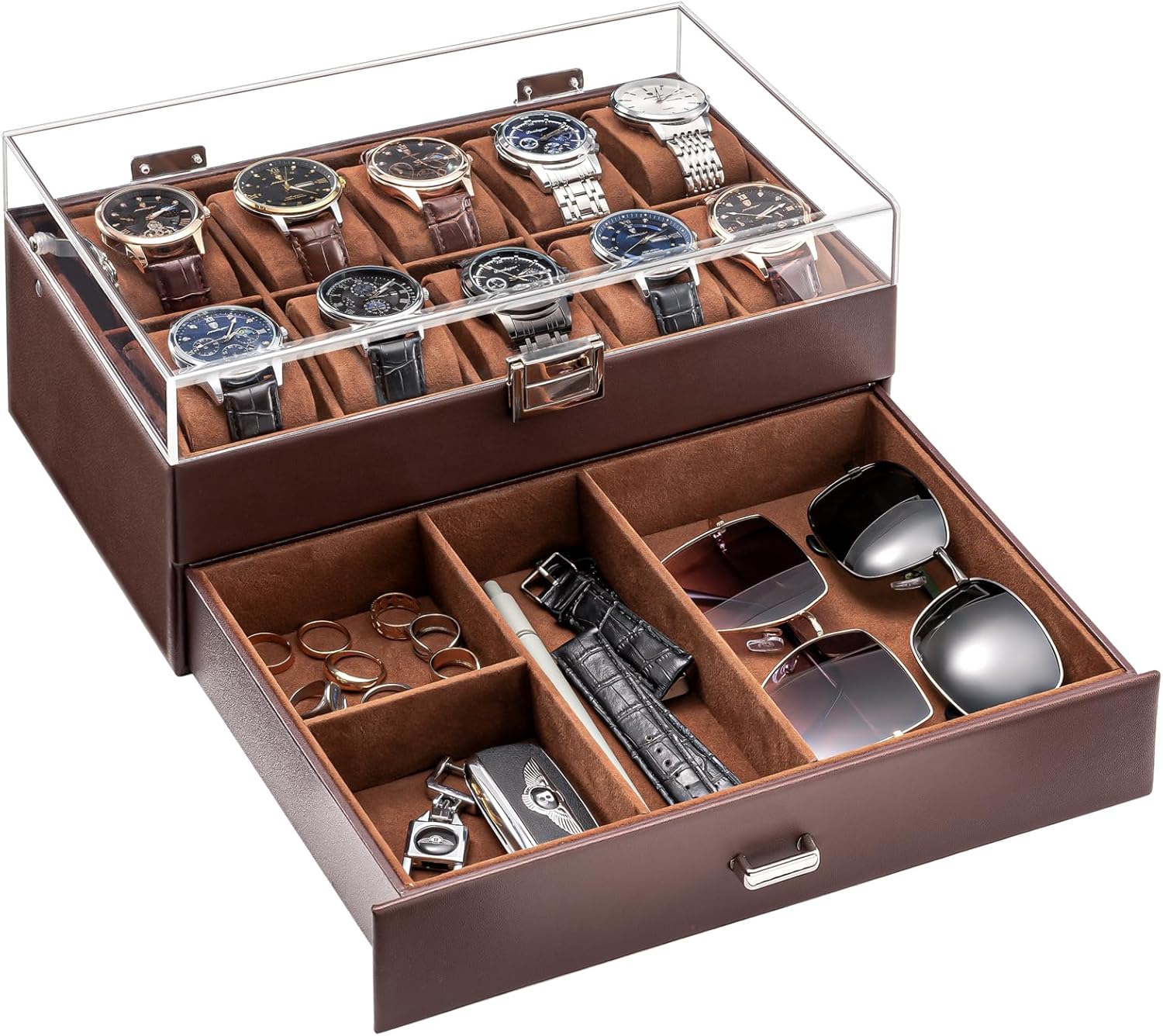 ProCase 10-Slot Watch Display & Jewelry Organizer