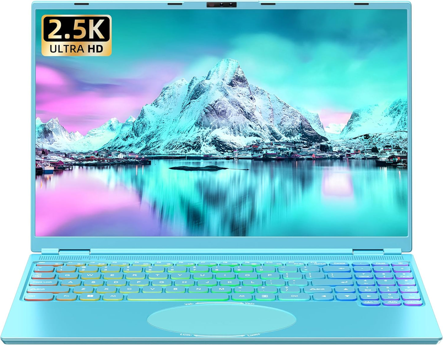 16 Slim Blue Laptop with 2.5K QHD Display and Intel N95 Power
