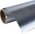 24 in x 20 ft SILVER Chrome Brushed Adhesive-Backed Vinyl - Durable