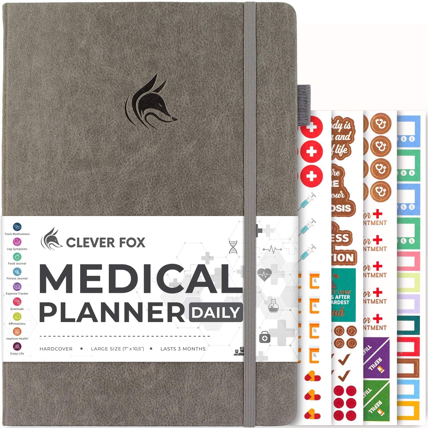 Clever Fox Medical Planner Daily Health Diary for Wellness
