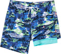 Surf Cuz Mens Swim Trunks with Compression Liner - Quick Dry 7 in