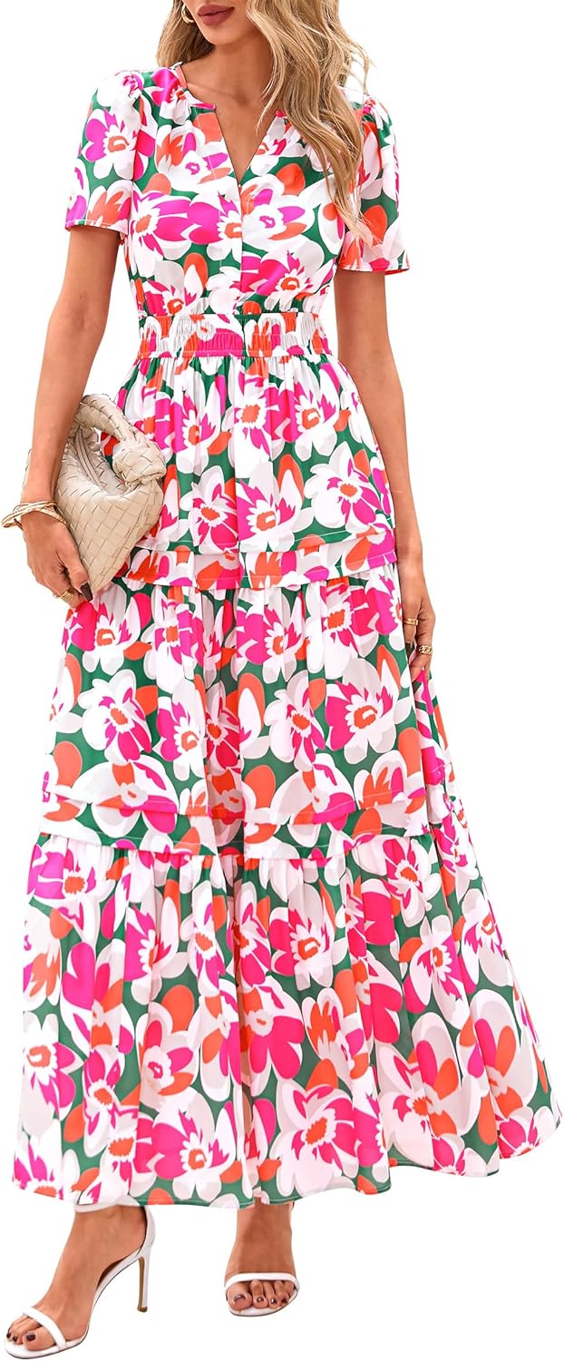 PRETTYGARDEN Women's Boho Maxi Dresses for Summer Fun